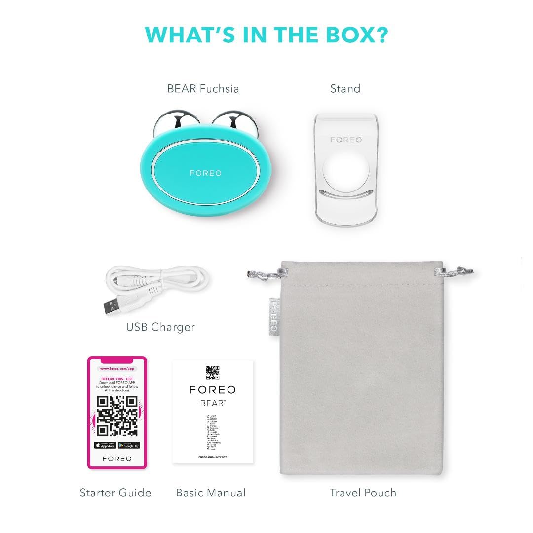FOREO Age-Defying BEAR Bundle – Microcurrent Facial Device + 2x Conductive Serum