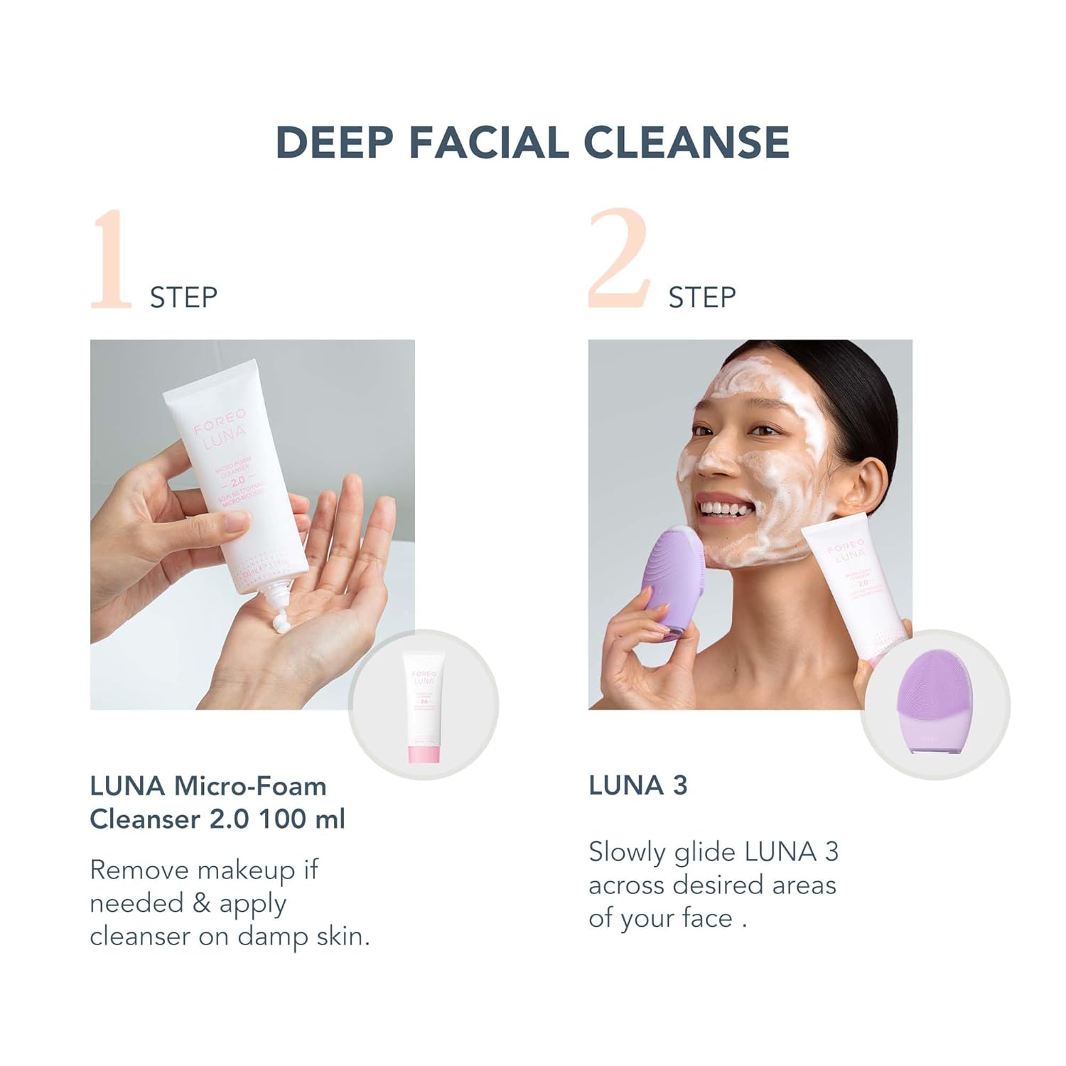 FOREO LUNA 3 – Facial Cleansing Brush for Combination Skin