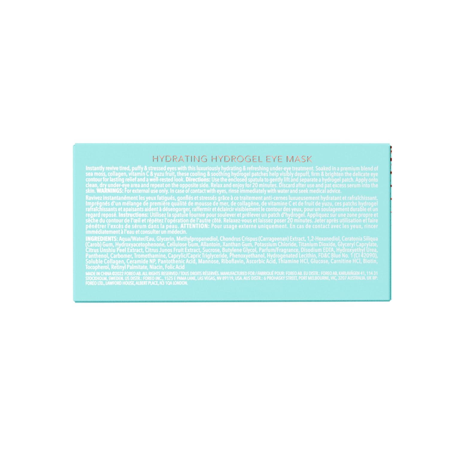 FOREO IRIS – Cooling Hydrogel Eye Patches for Brightening & Depuffing