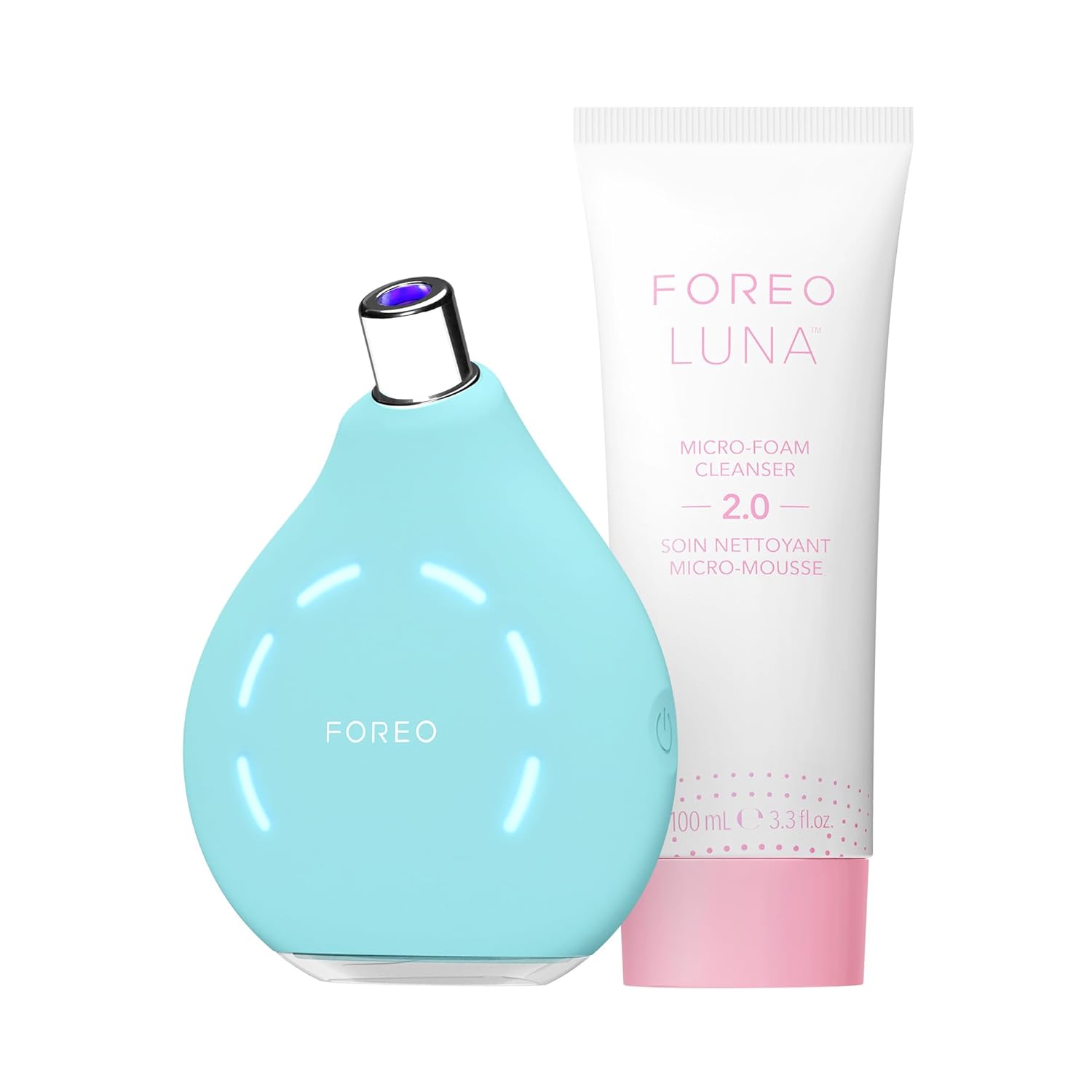 FOREO KIWI Blackhead Remover Bundle – Pore Vacuum & LUNA Micro-Foam Cleanser 2.0 (3.5 oz)