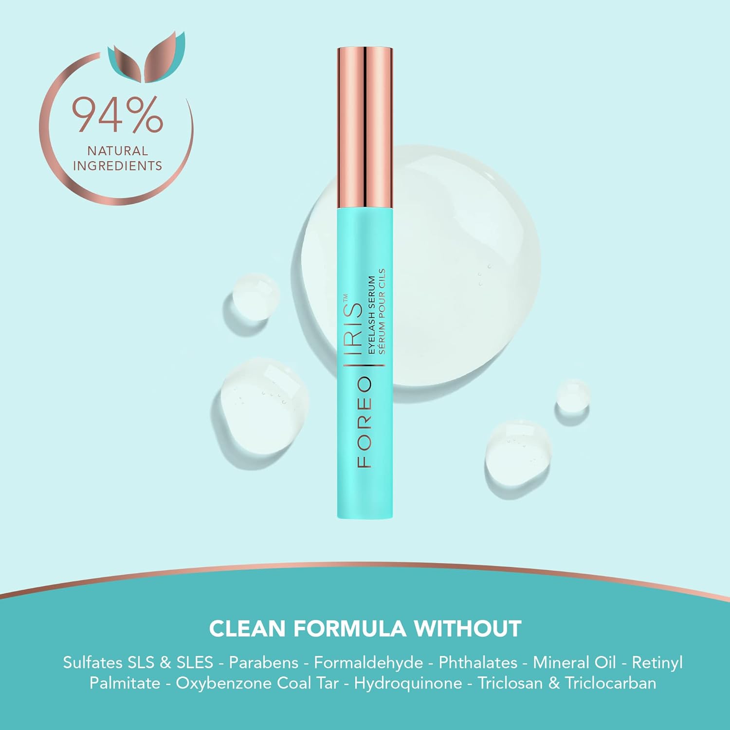 FOREO IRIS – Eyelash & Brow Serum with Phytokeratin, Arginine & Hyaluronic Acid