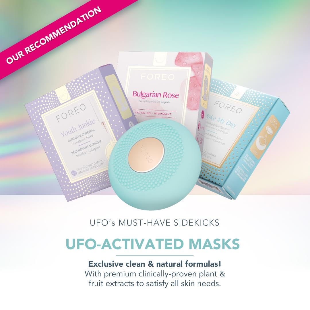 FOREO UFO Mini 2 – Red Light, Warming, Moisturizing Face Mask Treatment for Dark Spots & Acne Scars
