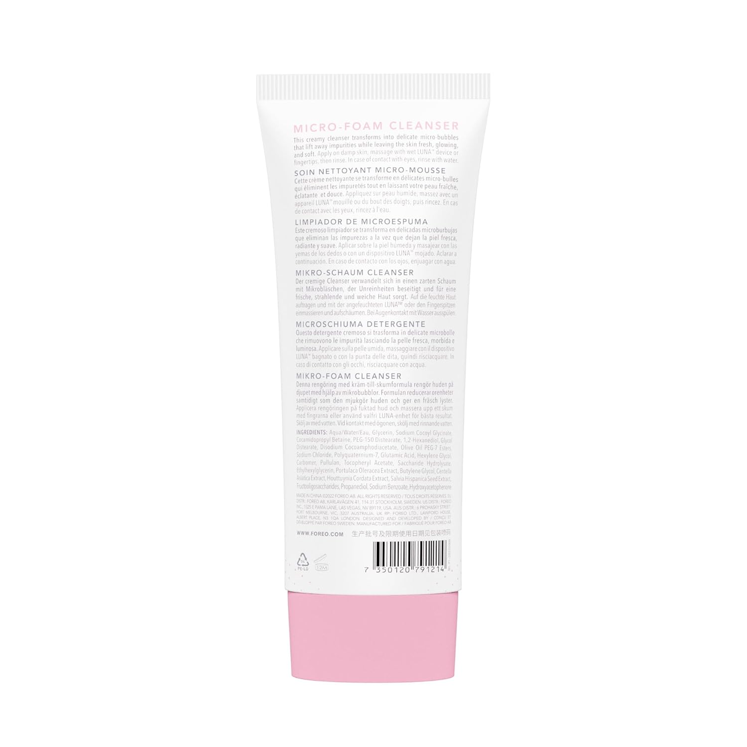 FOREO LUNA 4 Sensitive Bundle – Facial Brush for Sensitive Skin, 3.4 oz Cleanser