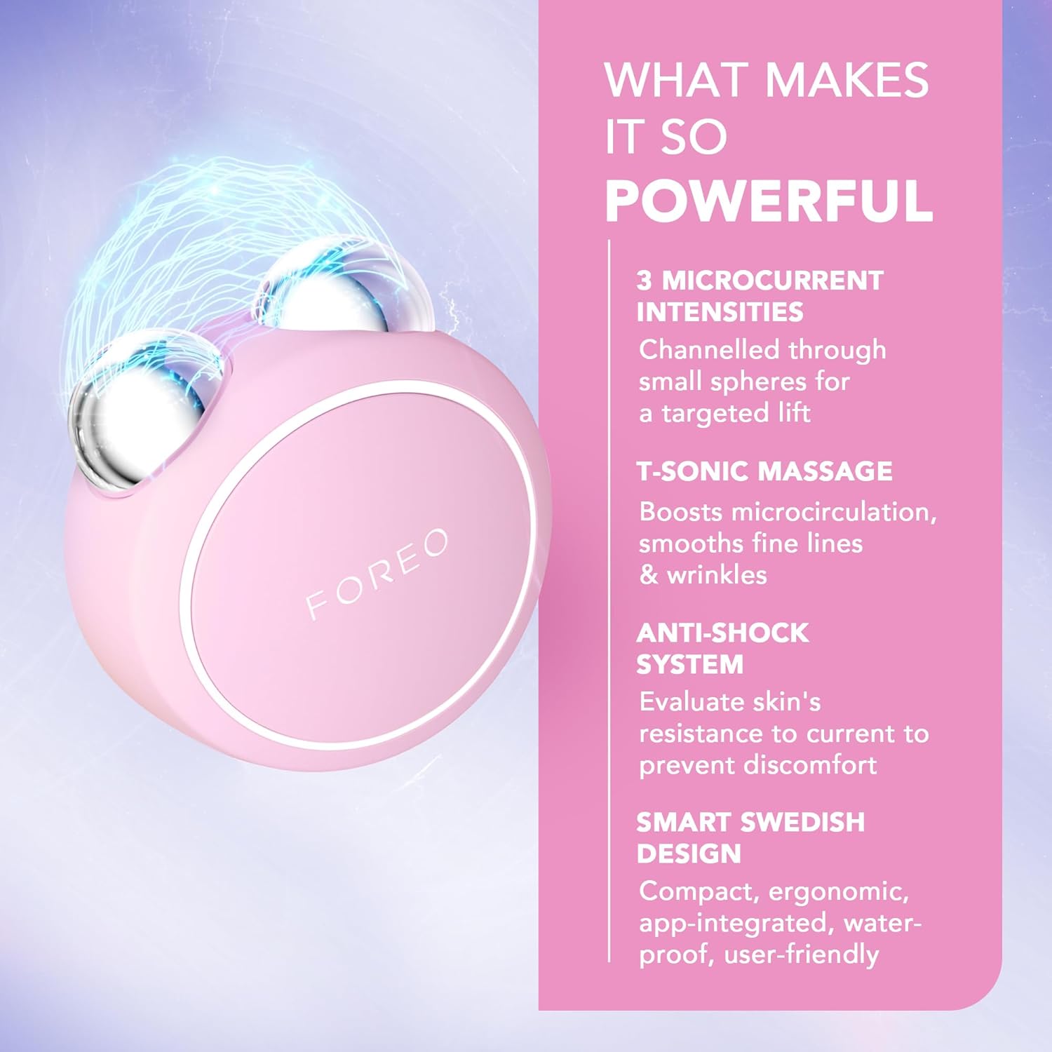 FOREO BEAR Mini – Microcurrent Face Sculpting & Firming Device