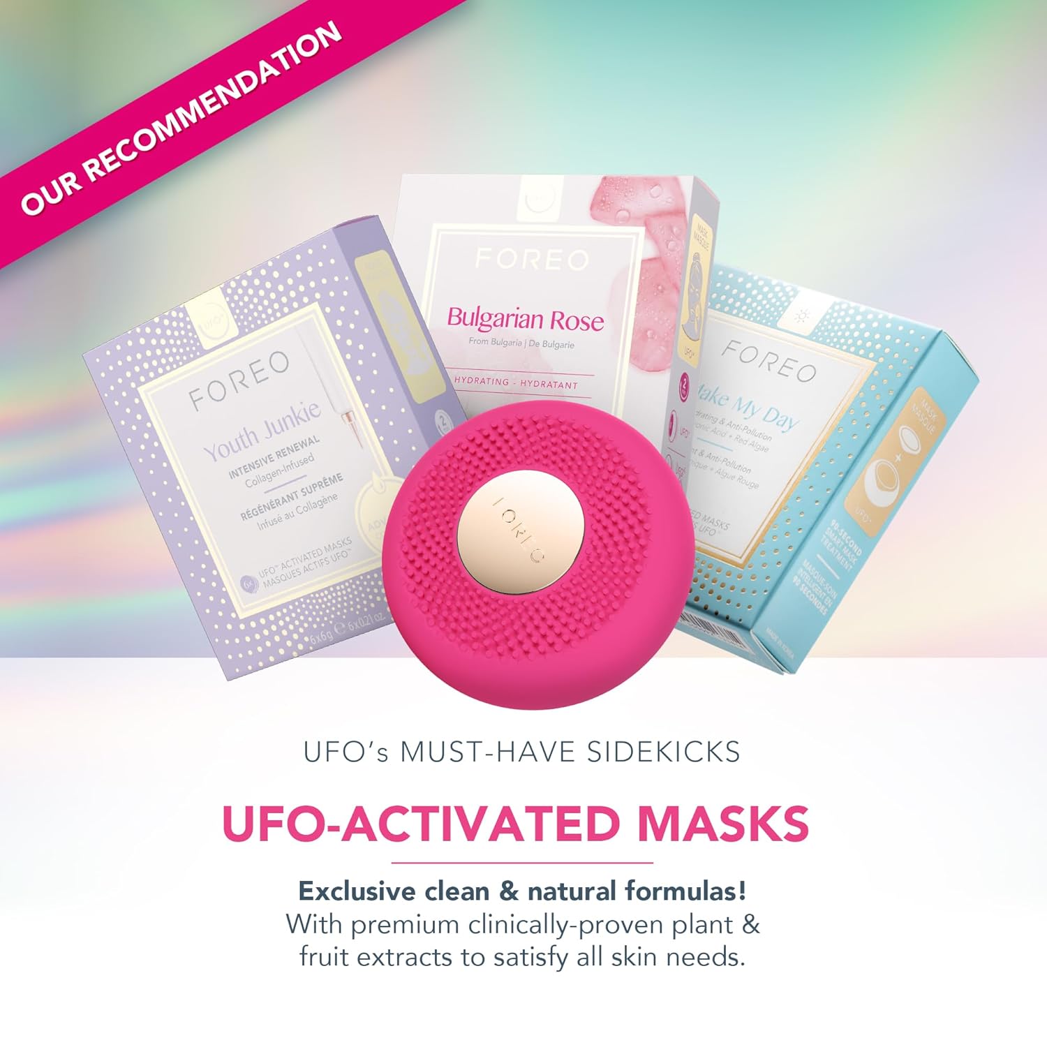 FOREO UFO 3 LED 4-in-1 Skincare Device – Hydration, Red Light, Warming & Massage