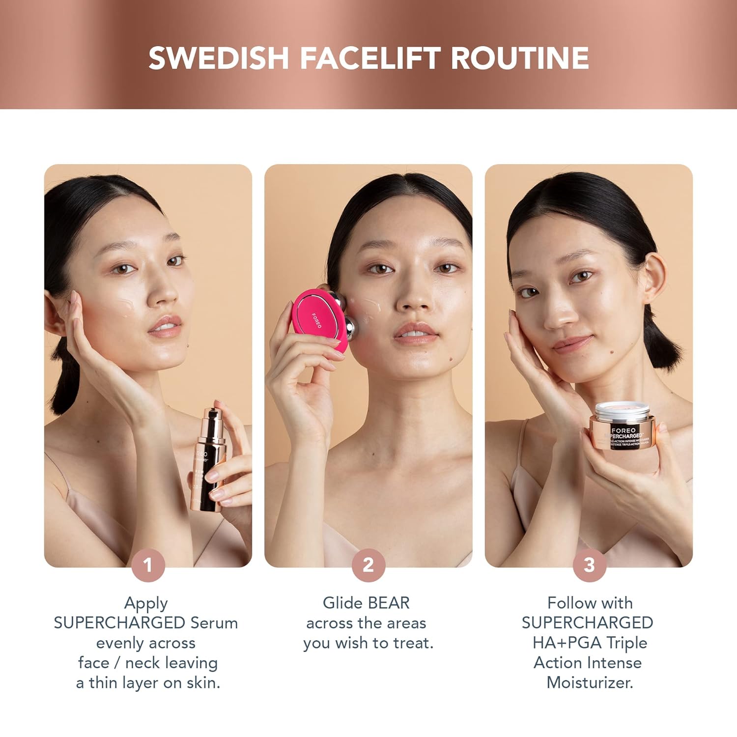 FOREO Age-Defying BEAR Bundle – Microcurrent Facial Device + 2x Conductive Serum