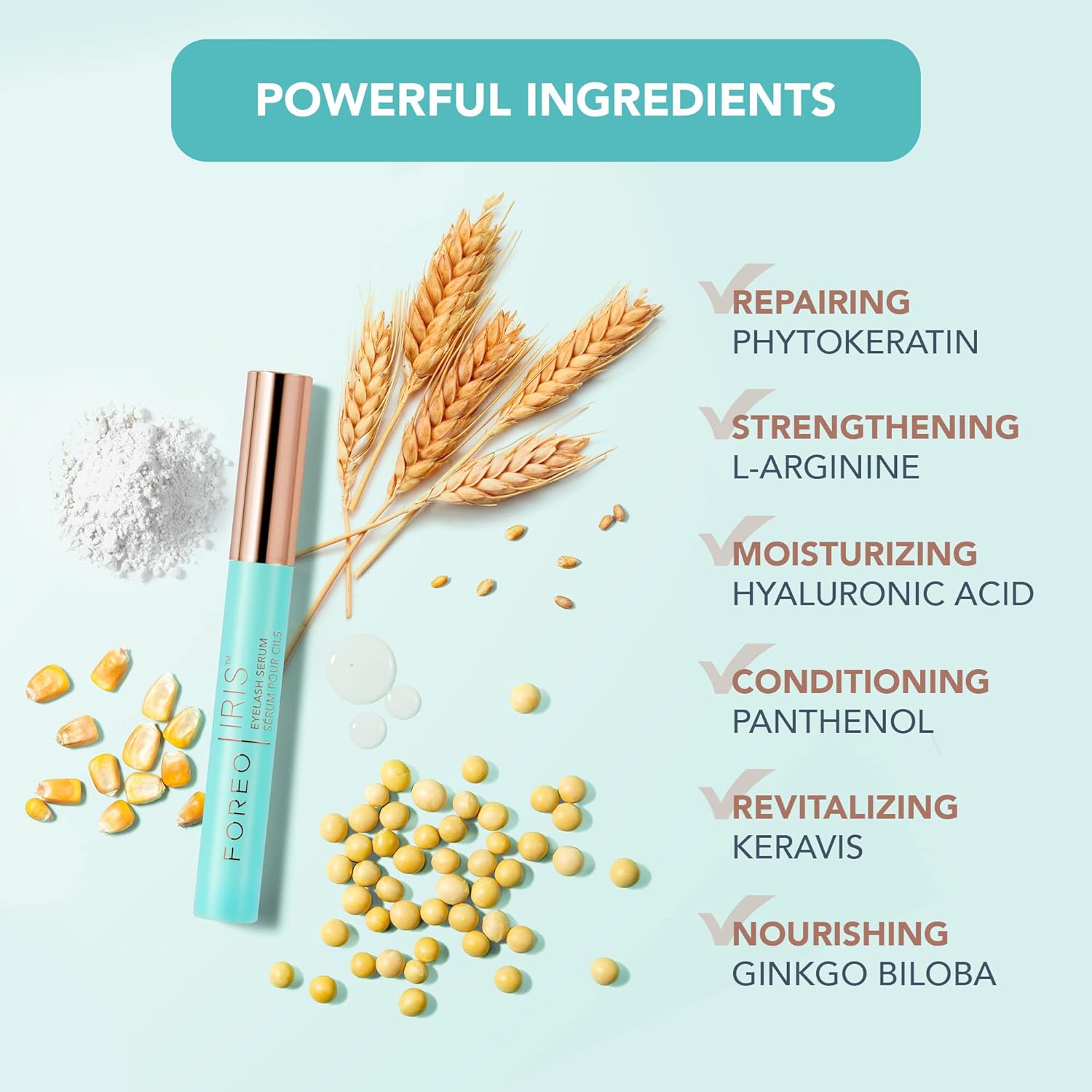 FOREO IRIS – Eyelash & Brow Serum with Phytokeratin, Arginine & Hyaluronic Acid