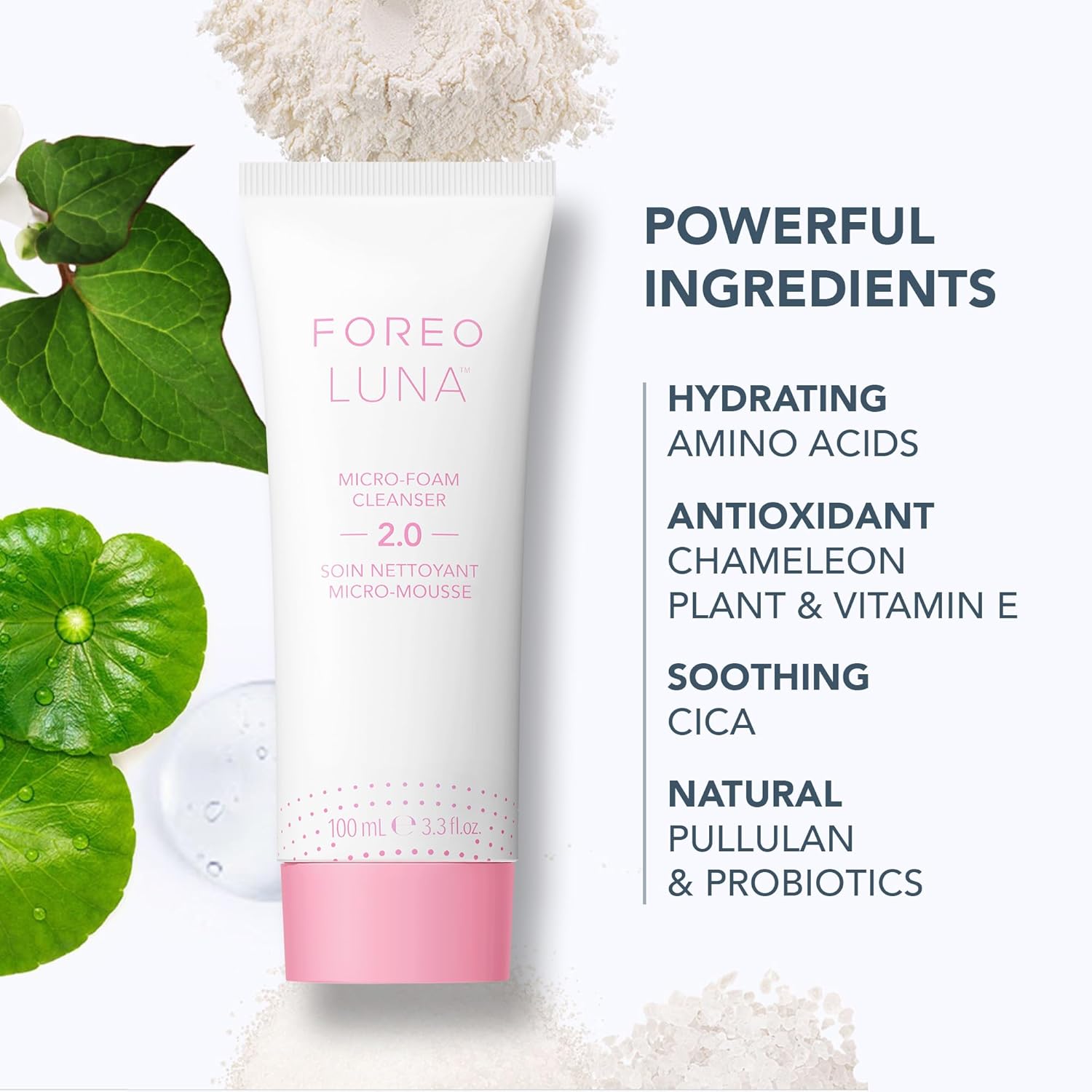 FOREO KIWI Blackhead Remover Bundle – Pore Vacuum & LUNA Micro-Foam Cleanser 2.0 (3.5 oz)