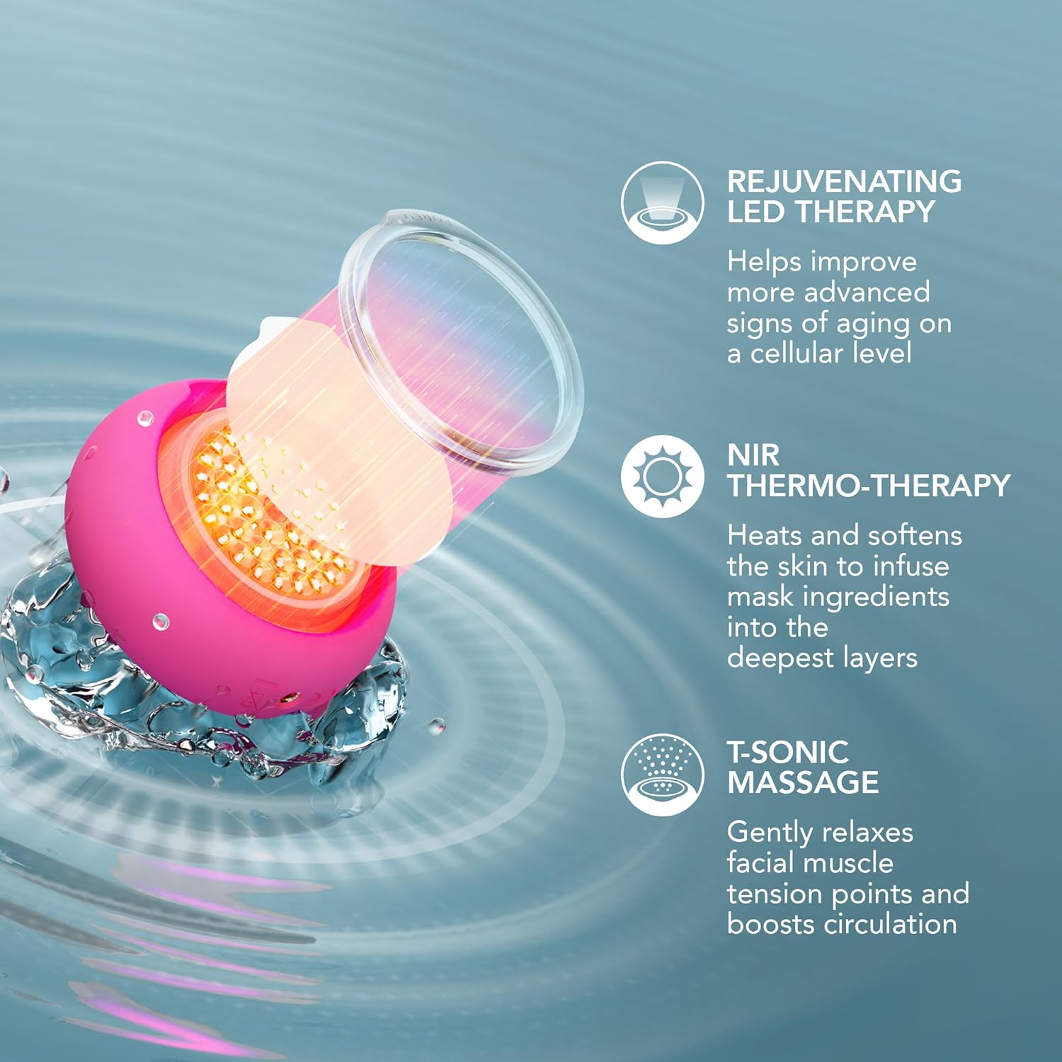 FOREO UFO 3 LED 4-in-1 Skincare Device – Hydration, Red Light, Warming & Massage