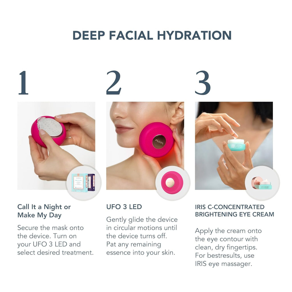 FOREO UFO 3 LED 4-in-1 Skincare Device – Hydration, Red Light, Warming & Massage