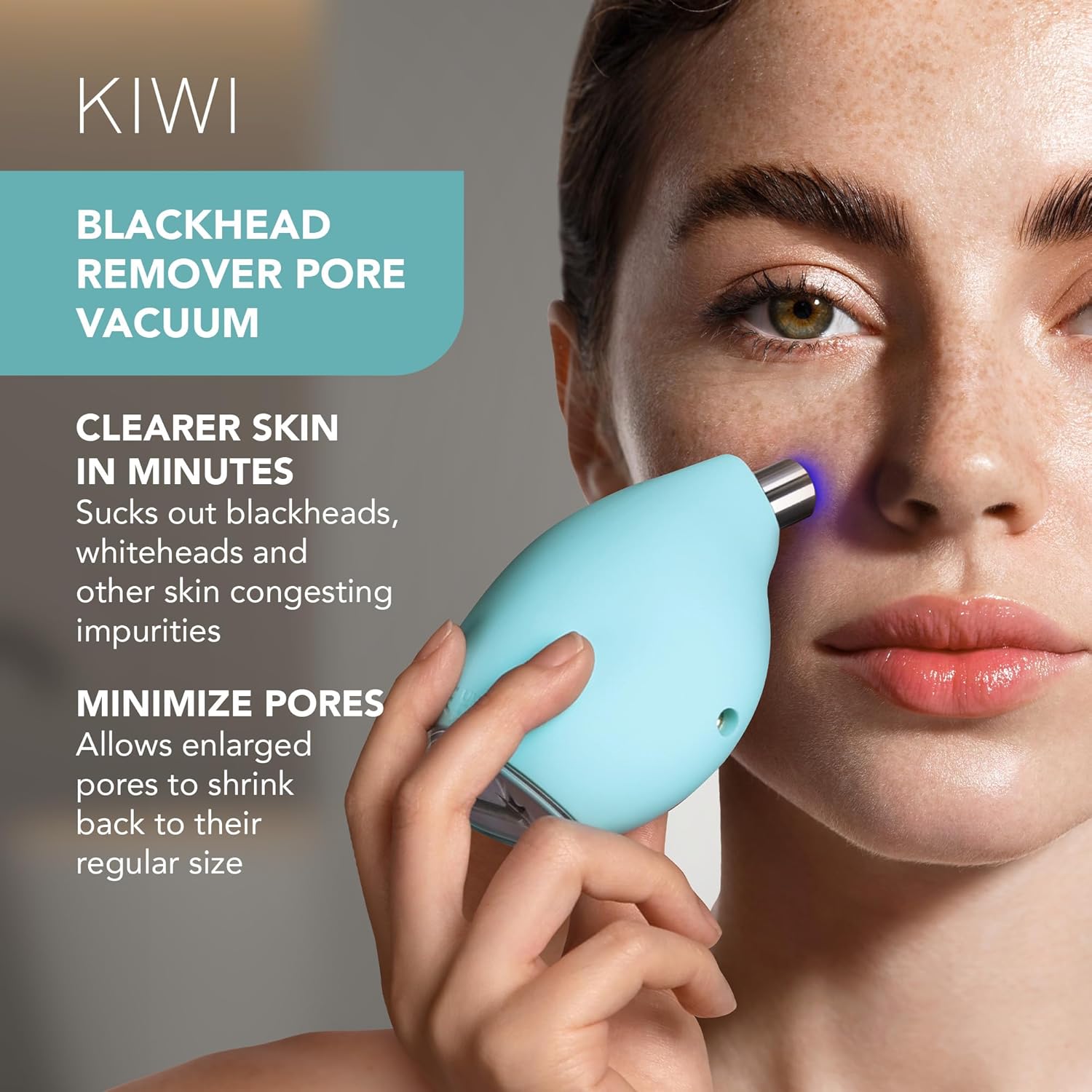 FOREO KIWI Blackhead Remover Bundle – Pore Vacuum & LUNA Micro-Foam Cleanser 2.0 (3.5 oz)