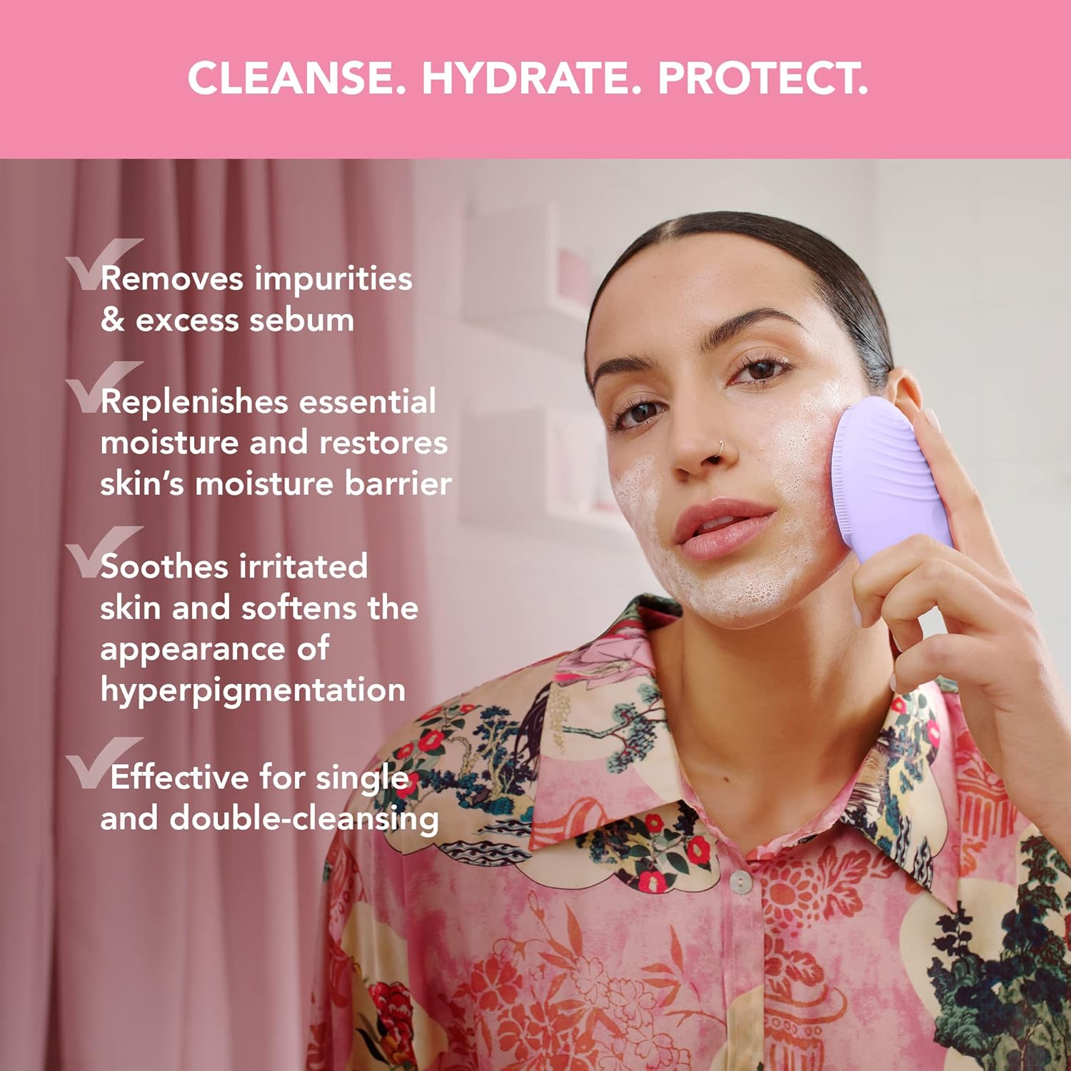 FOREO LUNA Micro-Foam Cleanser 2.0 – Exfoliating Face Wash & Pore Minimizer
