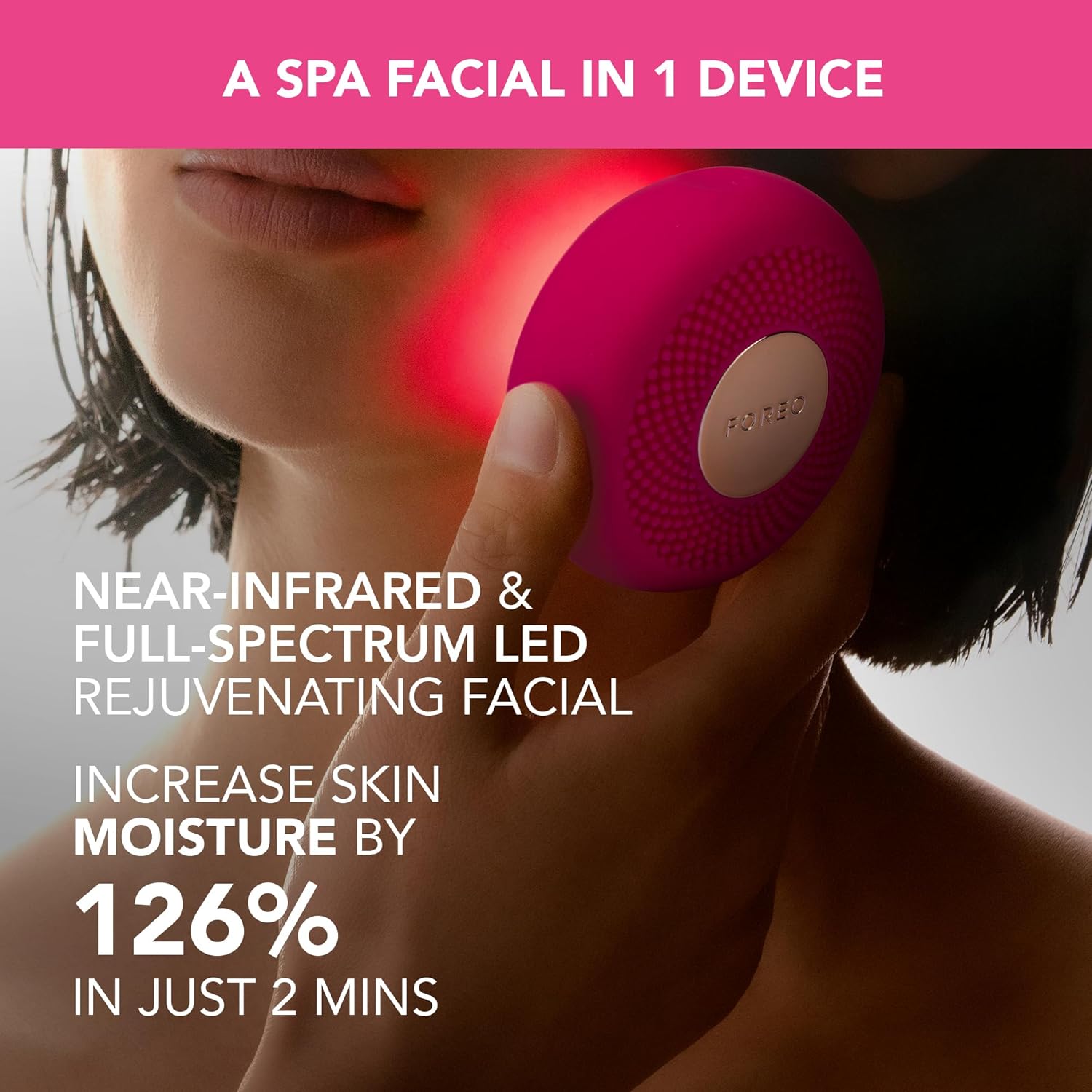 FOREO UFO 3 LED 4-in-1 Skincare Device – Hydration, Red Light, Warming & Massage